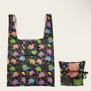 Black Elephant 🐘 Print Reusable Tote